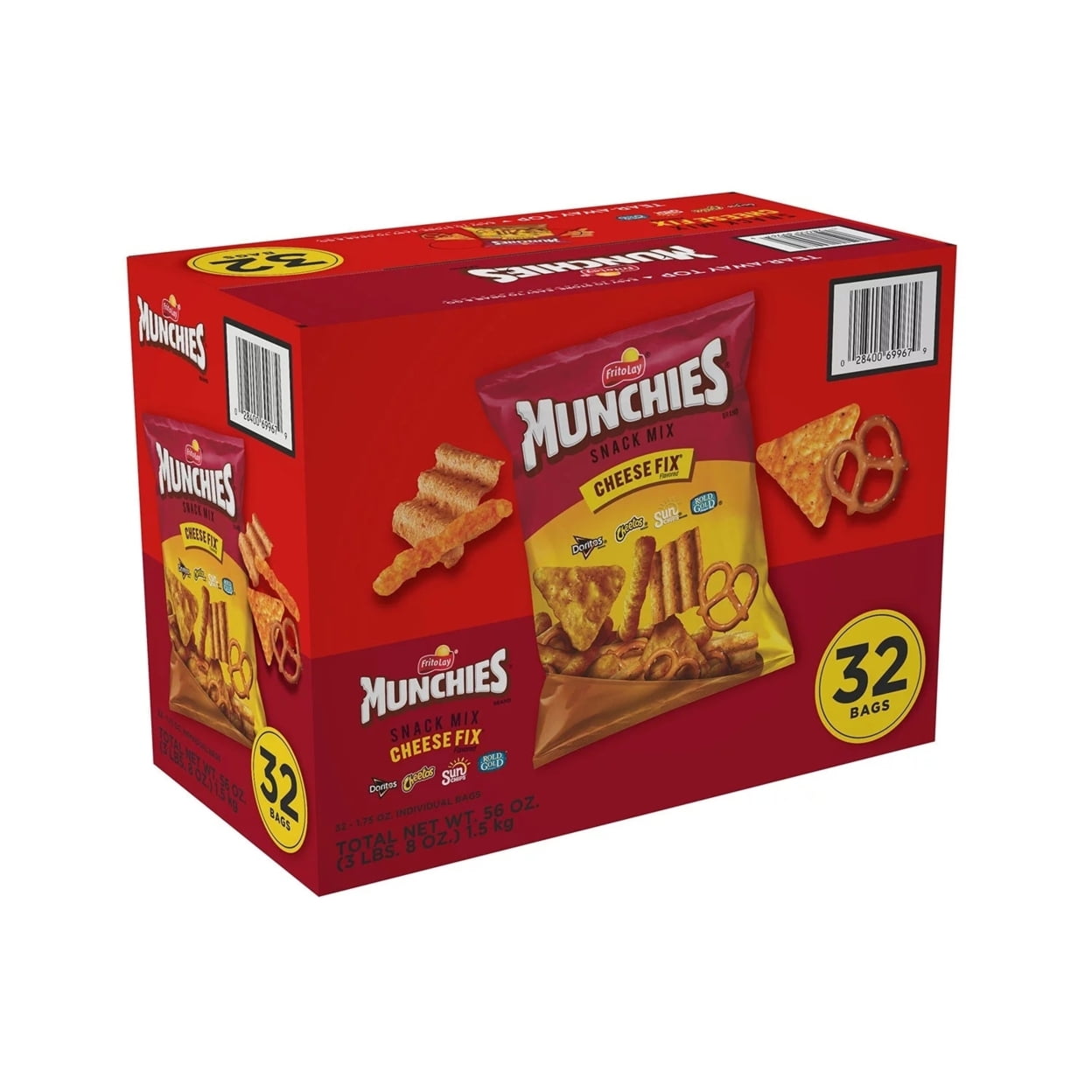 Munchies Snack Mix Cheese Fix 1.75 Ounce (Pack of 32)