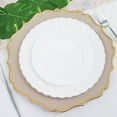 thumbnail image 4 of Balsa Circle 12 White 7.5 in Disposable Salad Plastic Plates Swirl Design Trim Party Decorations Supplies, 4 of 8