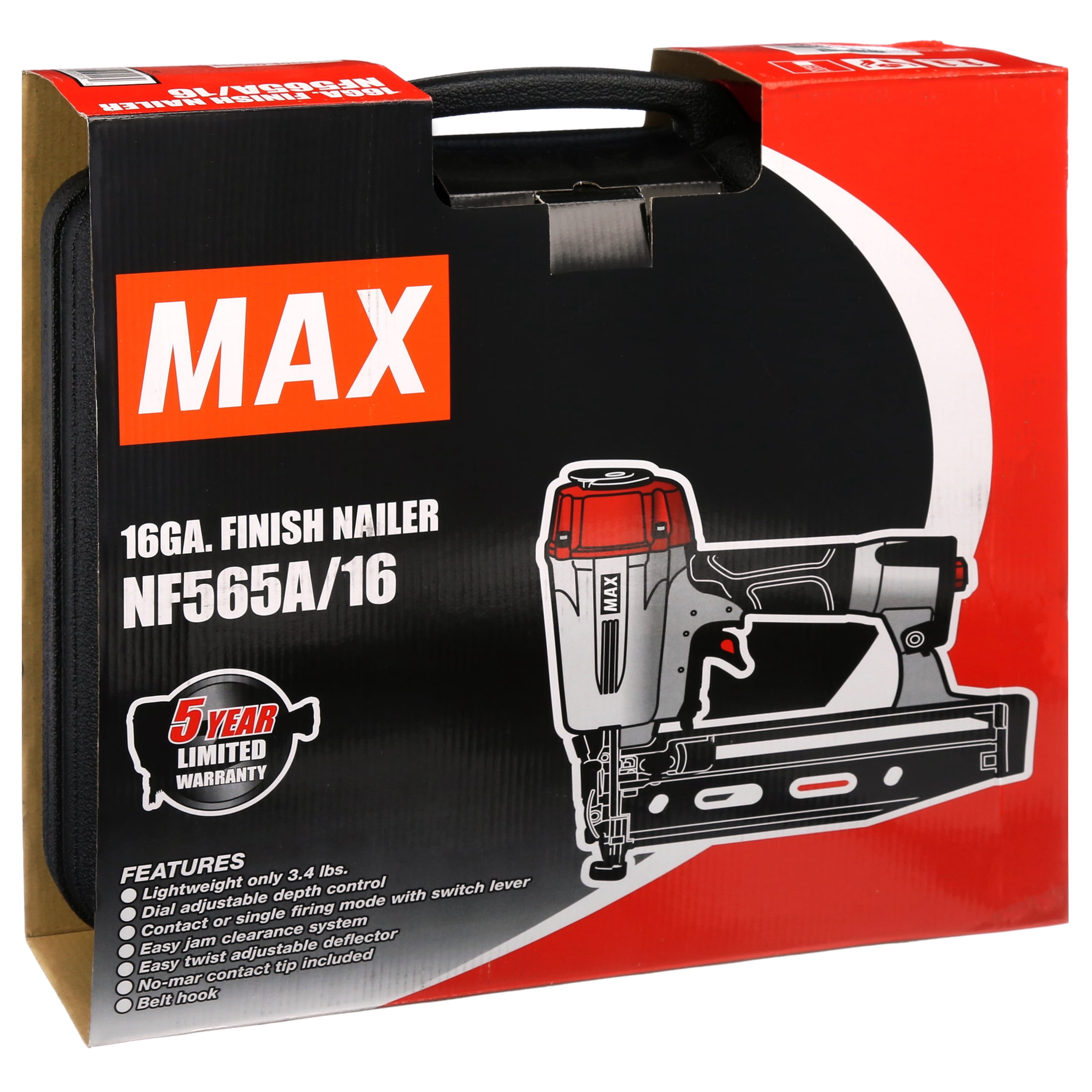 Max 16GA Straight Finish Nailer Gun