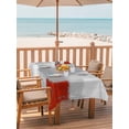 thumbnail image 2 of Outdoor Tablecloth with Umbrella Hole for Patio/Picnic/Party/Camping, Red Grey Waterproof Table Cloth Rectangle Table Cover Washable, Abstract Geometric Color Block Oil Painting (60"x 120"), 2 of 8