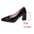 thumbnail image 3 of Black Women'S Block Heel Pointed Toe Pumps Low Cut Dress Shoes For Casual Spring Fall Seasons Comfortable Fashion Footwear For Daily Wear, 3 of 8