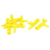 Unique Bargains 8 Pcs 2 Way Plastic Aquarium Air Flow Control Regulator Valve Yellow