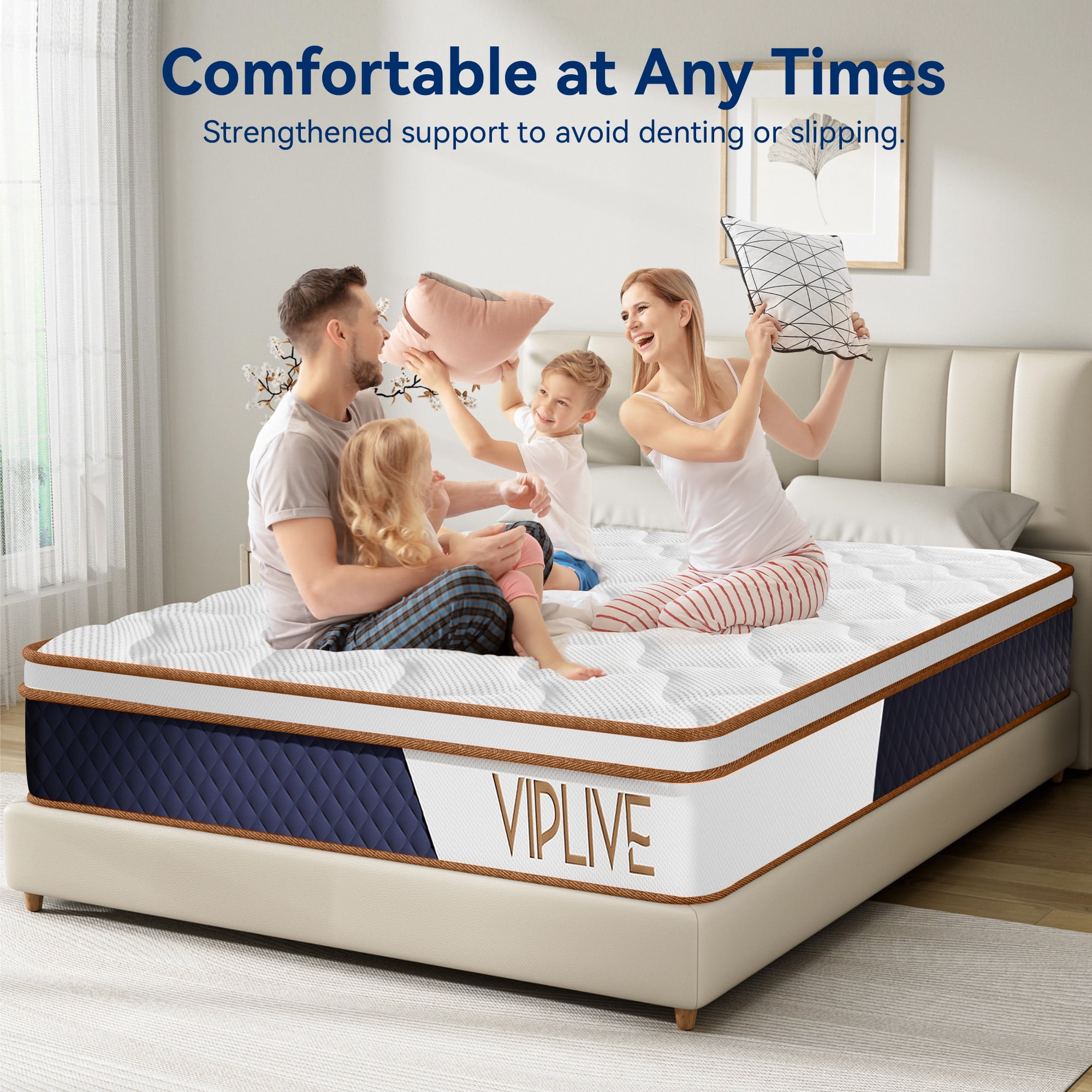 Full Mattress, VIPLIVE 10 inch Memory Foam Mattress in a Box, Full Size