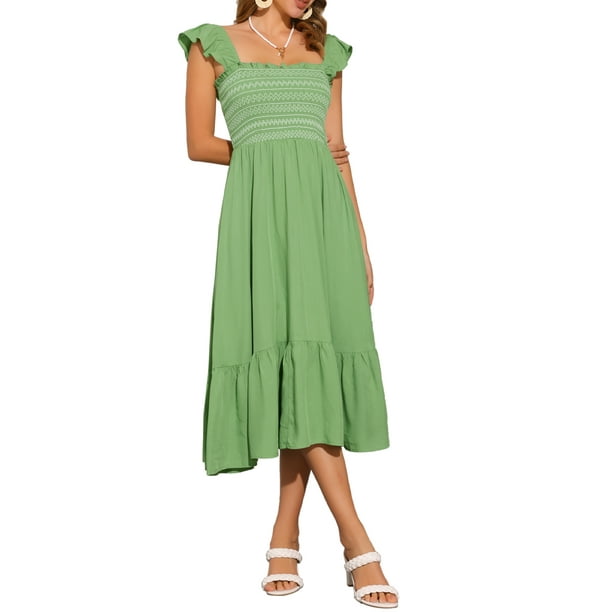 dark green tiered dress ZAPAKA Women Bridesmaid Dress with Pleated A-Line Dark Green Tiered Chiffon V-Neck Long Wedding Party Dress, Chiffon color / US2 main image 1