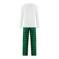 thumbnail image 5 of Fiomva Matching Christmas Pajamas for Family, Funny Holiday Cute Let It Snow Print Tops and Plaid Pants Xmas Sleepwear Pjs Set, 5 of 10