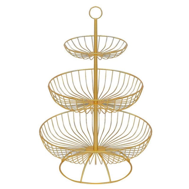 Cesta de frutas de 3 niveles para cocina, soporte para frutero desmontable