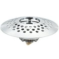 thumbnail image 3 of MLINS Copper Bathtub Drain Stopper with Hair Catcher for Bathroom Use Silver Color Fits Most Tubs 1.5 Inch Diameter, 3 of 8