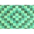 thumbnail image 1 of Ahgly Company Indoor Rectangle Checkered Turquoise Blue Modern Area Rugs, 8' x 12', 1 of 4