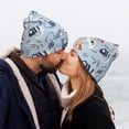thumbnail image 5 of Lsque Cute Chameleons On Blue Pattern Knitted Beanie, Unisex Winter Hat, Knit Hat Winter Beanies Thick Fisherman Beanies Cuffed Plain Skull Caps, 5 of 6