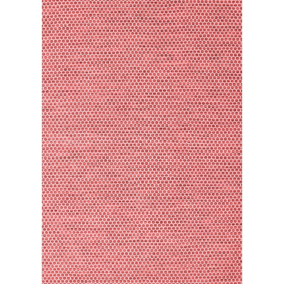Ahgly Company Indoor Rectangle Abstract Red Contemporary Area Rugs, 7' x 10'