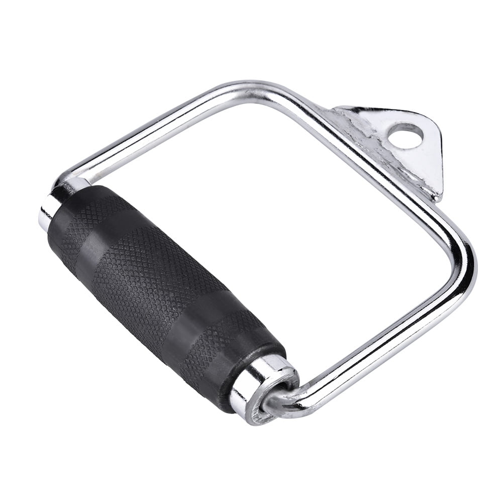 Gym Exercise Cable Handle, Steel Single Handle Stirrup Handle Rubber