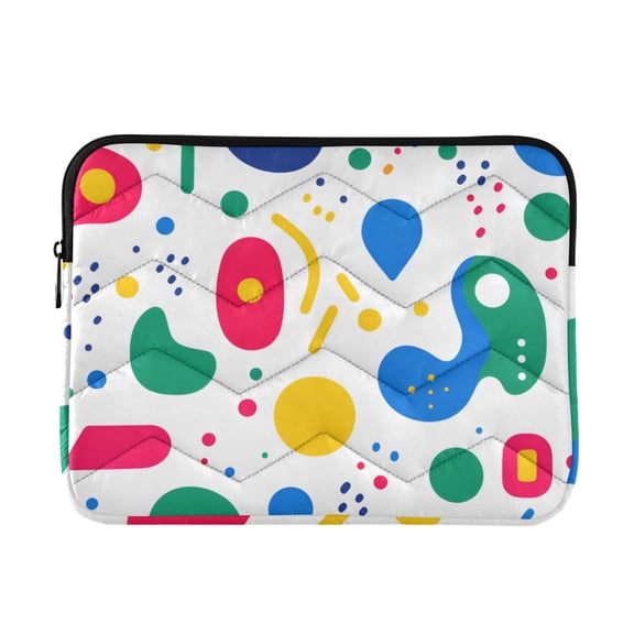 FORMRS 13-13.3 inch Laptop Sleeve Case Soft Carrying Quilted Computer Bag Cover, Colorful Round