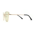 thumbnail image 3 of Womens Classic Fancy Metal Rim Cat Eye Fem Sunglasses Gold Light Green, 3 of 4