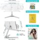 thumbnail image 4 of Book Stand,Cookbook Holder Desk Reading,Adjustable Height&Angle,Aluminum Alloy,Foldable&Portable,for Office,Kitchen,School,Kids&Adults Book,Recipe,Mag, 4 of 5