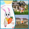 thumbnail image 2 of 4.9FT Inflatable Easter Bunny Blow up Decorations, Easter Inflatables Rabbit with Build-in LED Lights for Easter Party Yard Garden Lawn Indoor Outdoor Decor, 2 of 7