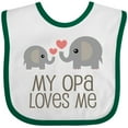 thumbnail image 3 of Inktastic My Opa Grandpa Loves Me Boys or Girls Baby Bib, 3 of 4