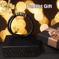 thumbnail image 4 of Braided Leather Bracelet for My Son “I Will Always Be With You” Men's Double Row Magnetic Closed Personalized Bracelet, Wristband Bracelet, Men's Leather Rope Bracelet Holiday Gift, 4 of 7