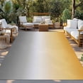 thumbnail image 3 of Outdoor Rug 5x8 ft Yellow Gray Gradient Waterproof Outdoor Patio Rug Mat Non Slip Outside Area Rugs Carpet for RV,Camping,Porch,Deck,Pool,Balconybackyard,Abstract Watercolor, 3 of 9