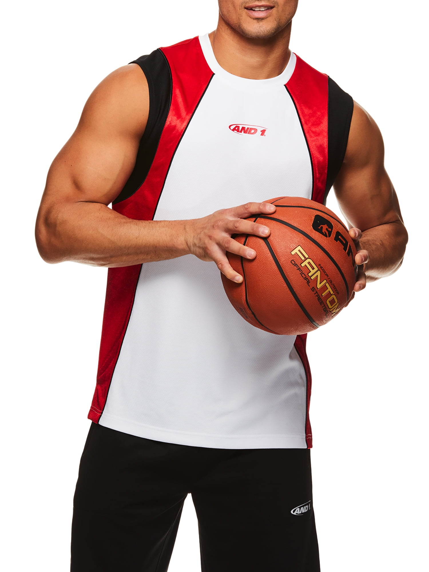 AND1 Men's Exile Sleeveless Jersey Tank Top, up to 2XL