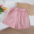thumbnail image 2 of ZACPNCV Girls' Eyelet Trim Shorts with Pockets Soft Lace for Everyday Summer Shorts Pink 7-8 Years, 2 of 9