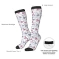 thumbnail image 6 of Fotbe Lilies Flowers print Women's Men's Novelty Crew Socks Cotton Socks Knee High Socks for Walking,Running,Nurses,Pregnancy, 6 of 8