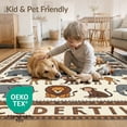 thumbnail image 4 of ODIKA Educational Design With Alphabet Border And Safari Map Layout Zoo Animal Pet Friendly & Kids Safe Play for Playroom, Bedroom, Reading Nook, 4 of 7