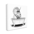 thumbnail image 3 of Stupell Funny Dinosaur Bathing Tub Animals & Insects Painting Gallery Wrapped Canvas Print Wall Art, 3 of 7