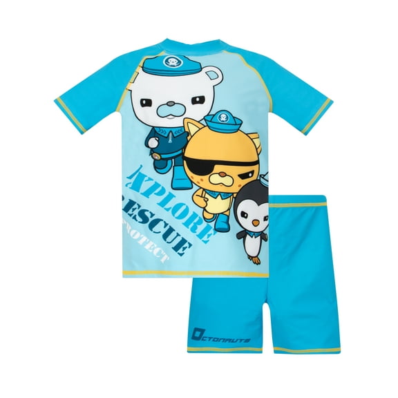 Octonauts Boys Rash Guard and Swim Shorts Set Blue Sizes 2T-6