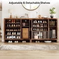 thumbnail image 5 of 47" Shoe Cabinet with 3 Doors, Adjustable Shelves & Ventilation Hole Design for 30 Pairs , Shoe Storage Rack for Entryway Living Room, 5 of 9