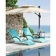 thumbnail image 1 of Patio Furniture Patio Lounge Chairs Set of 2 with Ergonomics, Quick Dry Textilene Fabric, Iron Pool Chaise Lounges for Pool, Garden, Beach, and Backyard All Weather Design, Blue., 1 of 1