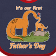 thumbnail image 4 of Inktastic It's Our 1st Father's Day Brontosaurus Family Boys or Girls Baby Bib, 4 of 4