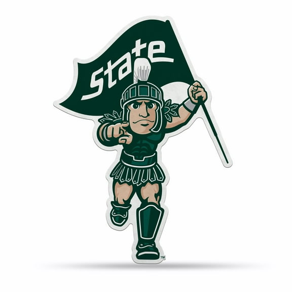 Rico Industries NCAA Michigan State Spartans Mascot Shape Cut Pennant - Home and Living Room Décor - Soft Felt EZ to Hang