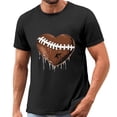thumbnail image 3 of Xdegoge Football Shirt Mens Game Day Graphic Tee Funny Football Season Top Short Sleeve Crewneck Tops Casual Loose Gameday Gear, 3 of 6