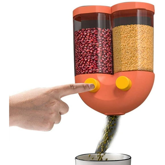 Wall Mounted Dispenser, Suitable For Grain Candy Dispenser Orange