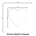 thumbnail image 2 of Off White Pebble Picture Frame Mat for 6x6 Frames - Heart Opening for 4x4 Photos - 25 Mats, 2 of 7