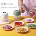 thumbnail image 2 of Mini picadora de ajo eléctrica, procesador de alimentos portátil inalámbrico, licuadora de 250 ml, mini picadora de ajo para ajo, verduras, frutas, cebollas, carne, ensaladas, comida para bebés, condi, 2 of 5