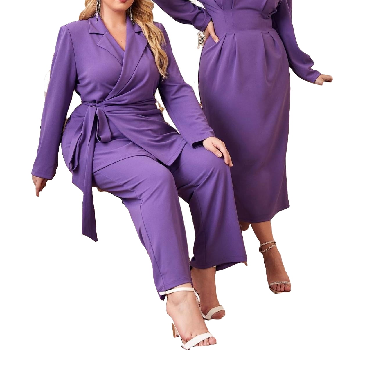 Purple plus hot sale size suit