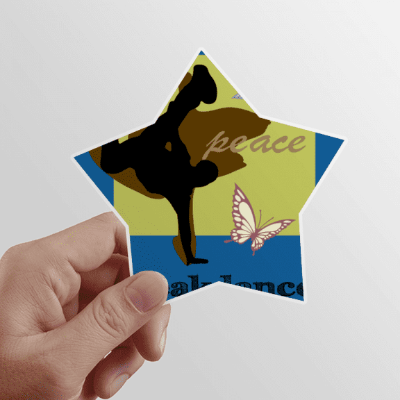Streetdance Culture Breakdance Insect Star Sticker Paster Vinyl Car Tags Decoration Decal