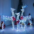 thumbnail image 4 of Gymax 3-Piece Iridescent Reindeer Family Set Christmas Pre-Lit Deer w/ 230 LED Lights, 4 of 10