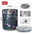 thumbnail image 4 of 12oz Coffee Tumblers Pioneer Flower Floral Print Pattern Stainless Steel Vacuum Insulated Travel Tumbler Coffee Cups Mug with Lid and Straw with Cleaning Brush for Cold & Hot Drinks, 4 of 5