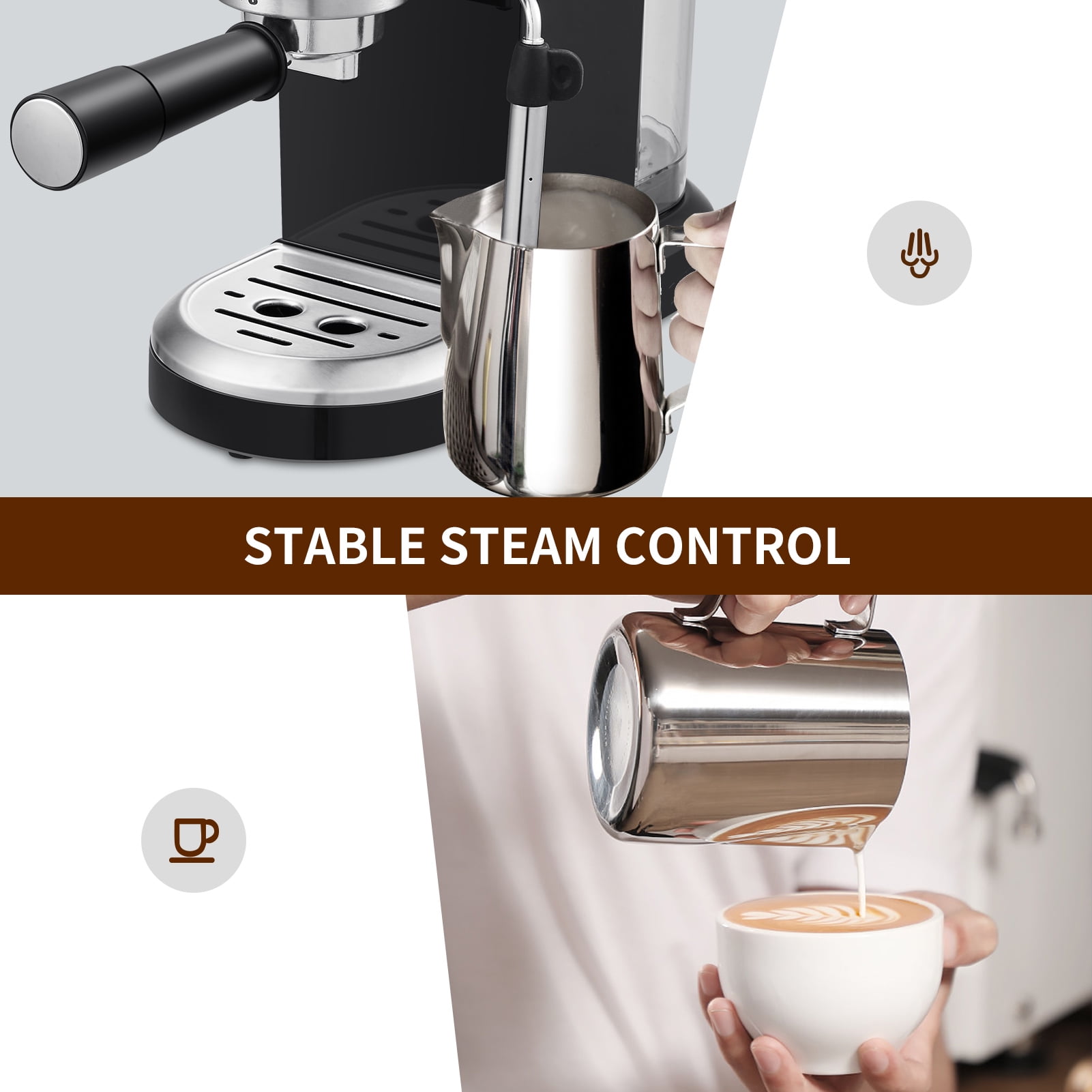 Buona Tazza® Superautomatic Single Serve Espresso, Caffé Latte, Cappuccino,  and Coffee Machine