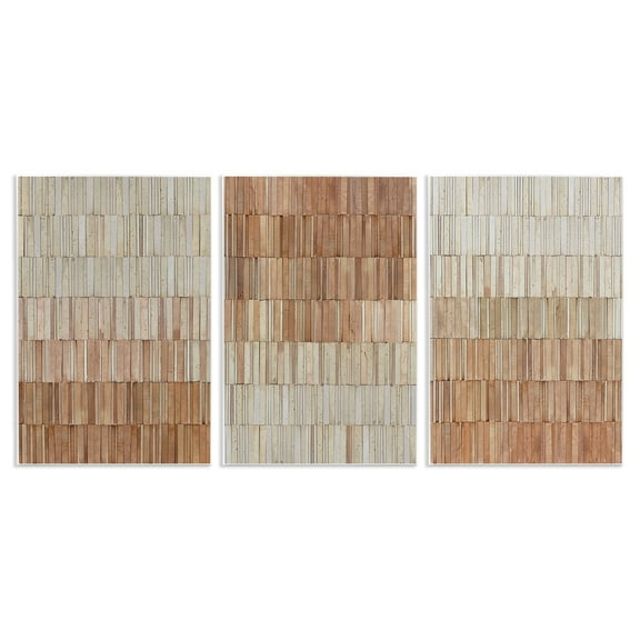 Stupell Industries Tiled Terracotta Walls 3 Piece Wall Plaque Art Set design by Flora Kouta, 15 x 10