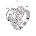 thumbnail image 2 of Yoursfs Love Knot Silver Plated Twisted Ring For Women Cubic Zirconia Statement Anniversary Band Rings Promise Ring For Her (Size 9), 2 of 8