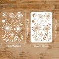 thumbnail image 2 of Dandelion Stencil 11.7x8.3 inch Flowers Butterfly Stencils Plastic Floral Leaves Dragonfly Pattern Template Reusable DIY Art and Craft Stencils for Wood Wall Home Decor, 2 of 7