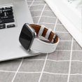 thumbnail image 5 of (White)For Fitbit Versa 2 / Fitbit Versa / Fitbit Versa Lite Leather Watch Band with Round Tail Buckle, 5 of 5