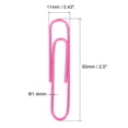 thumbnail image 2 of Unique Bargains Paper Clips 2 Inch Vinyl Coated with Box for Office Home Pink Count 100, 2 of 6