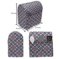 thumbnail image 5 of Abstract Lounger Chair Bag, Floral Hearts Forming Old Fashioned Mosaic Tiles Shabby Form Pattern, High Capacity Storage with Handle Container, Lounger Size, Night Blue Ivory Coral, by Ambesonne, 5 of 5