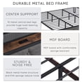 thumbnail image 5 of Bed Frame with Storage Headboard, LED Bed Frame, Upholstered Platform Bed Frame with LED Lights & Charging Station, No Box Spring Needed, Easy Assembly, Noise Free, 5 of 6