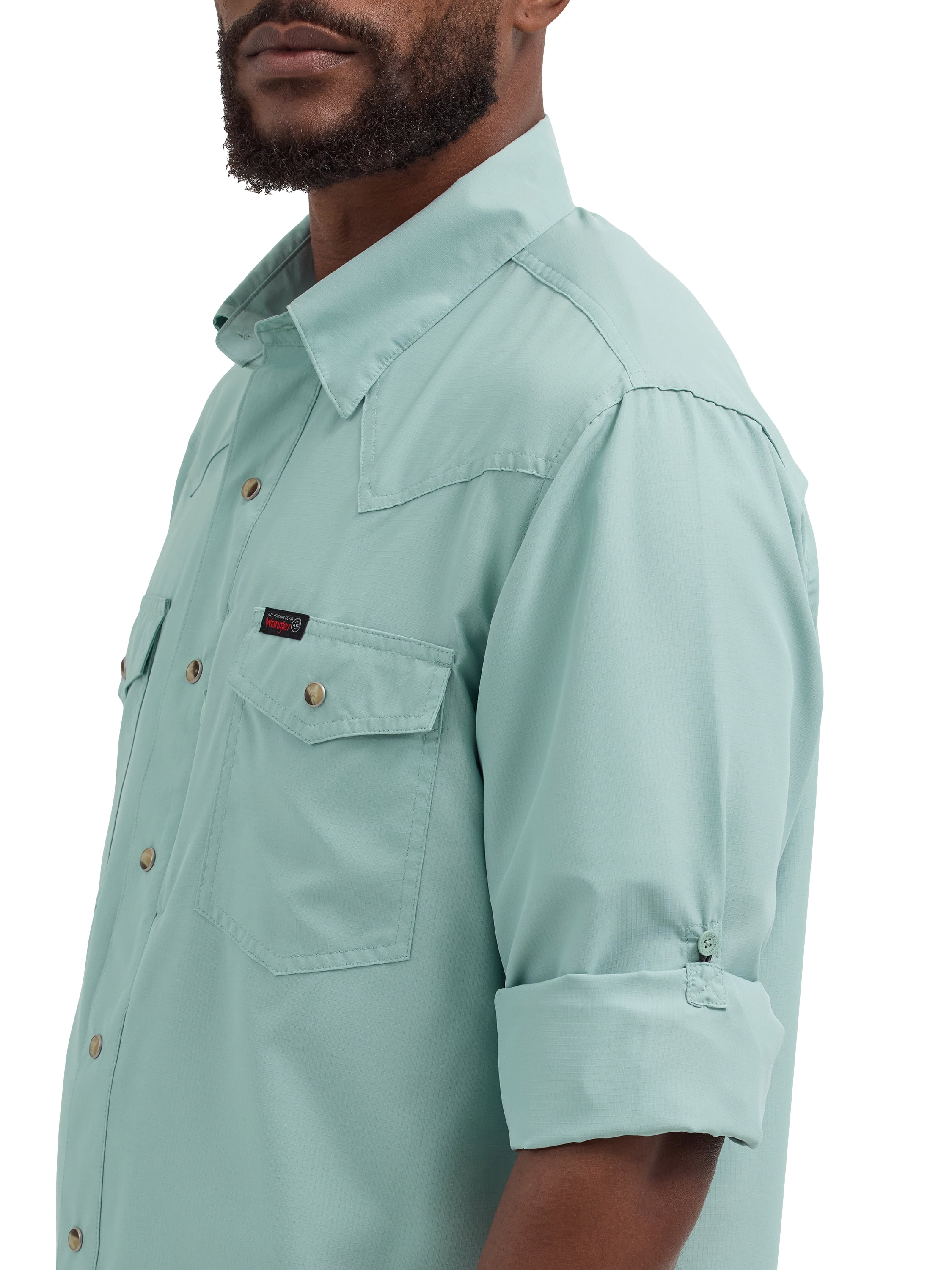 Wrangler?? ATG Men's Western Performance Shirt with UPF 40+ Protection, S-2XL