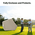 thumbnail image 4 of Covered Living Deluxe 2 Passenger Golf Cart Cover in Taupe roof up to 58", Fits E Z GO, Club Car and Yamaha G mode, also fits Organic transit's ELF, 4 of 6
